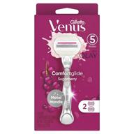 💎 premium gillette venus store comfortglide with olay sugarberry women's razor: silver handle + 2 blade refills, ultimate shaving solution - 1 count logo