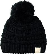 🧒 c.c kids' cozy pom pom knit ski beanie hat: adorable, warm, and comfy! logo