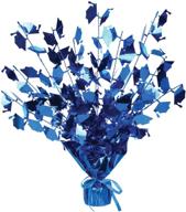 🎓 vibrant blue beistle graduation cap gleam 'n burst centerpiece - 15" sparkly decoration logo