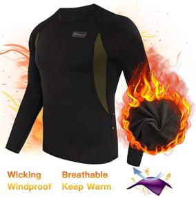 img 3 attached to ❄️ Ultimate Thermal Underwear Set for Winter Hunting: Sport Long Johns Base Layer Bottom Top Midweight Gear