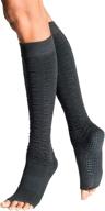 tucketts knee high non slip toeless grip socks for women, ideal for yoga, barre, and pilates logo