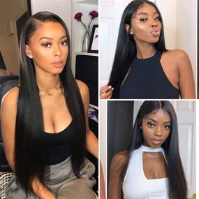 img 2 attached to 💇 Nadula Hair Young Series Peruvian Straight Hair 3 Bundles - 7A Grade 100% Unprocessed Virgin Human Hair Extensions