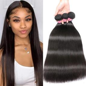 img 4 attached to 💇 Nadula Hair Young Series Peruvian Straight Hair 3 Bundles - 7A Grade 100% Unprocessed Virgin Human Hair Extensions