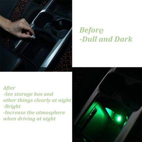 img 2 attached to 🚗 Bevinsee Mini USB Led Light for Car Interior Ambient Lighting Kit - Green, 5V Plug-in Lamp - 3pcs