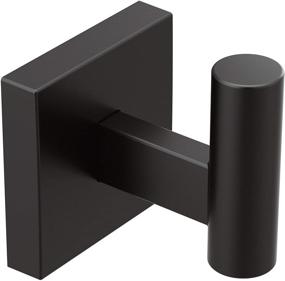 img 1 attached to 🔖 Moen Matte Black Triva BP1803BL Single Robe Hook: Enhancing Style and Organization