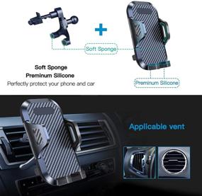 img 1 attached to 📱 Wipalor Universal Car Phone Holder: Upgraded Mount for Dashboard Windshield & Air Vent, Long Arm Strong Suction Compatible with iPhone, Samsung, Moto and More