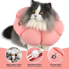 img 2 attached to 🐱 HiDREAM Cat Cone Collar: Cute, Waterproof, and Anti-Bite Recovery Collar for Cats