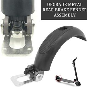 img 1 attached to 🛴 Enhanced WELLSTRONG Rear Metallic Mudguard Brake Assembly Replacement for Electric Scooters Ninebot ES1/ES2/ES3/ES4 Kick Scooter Fender Repair Part Mud Fender