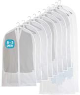 👗 df dualferv translucent garment bags - 10 pcs dust-proof storage bags for hanging clothes logo