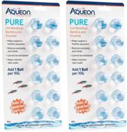 🐠 aqueon 2 pack pure live beneficial bacteria & enzymes for aquariums, 12 pack each - treats up to 240 gallons! logo