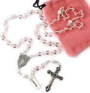 📿 stylish hanlincc rosary necklace: anti-silver crucifix girls' jewelry with a touch of elegance logo