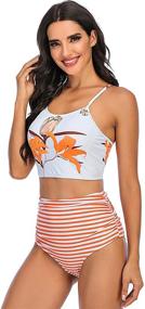 img 1 attached to 🦖 Bold and Stylish SherryDC Dinosaur Printed Tankini Swimsuits: Women's Trendy Clothing and Swimwear Essentials with Matching Cover-Ups