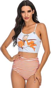 img 2 attached to 🦖 Bold and Stylish SherryDC Dinosaur Printed Tankini Swimsuits: Women's Trendy Clothing and Swimwear Essentials with Matching Cover-Ups