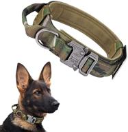 🐕 hausure tactical dog collar - adjustable military nylon training collar with durable metal buckle, camouflage design - size l logo