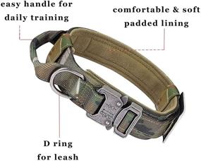 img 1 attached to 🐕 Hausure Tactical Dog Collar - Adjustable Military Nylon Training Collar with Durable Metal Buckle, Camouflage Design - Size L