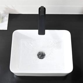 img 1 attached to Bathroom Ceramic Porcelain Rectrangular Lavatory