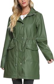 img 4 attached to Fahsyee Waterproof Raincoat Windbreaker Outdoor Women's Clothing