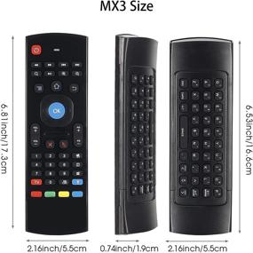 img 3 attached to 📱 MX3 Голосовая беспроводная мини-клавиатура-мышь Air Mouse с пультом дистанционного управления, 2,4Г мультифункциональная летающая мышь с датчиком движения для HTPC, Mini PC, PS3/4, Xbox 360, Android Smart TV Box, 3-Gyro