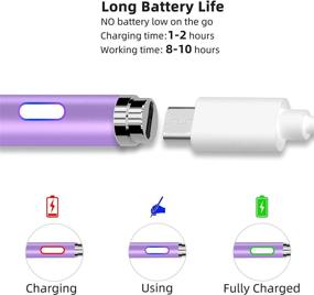 img 2 attached to 🖊️ Premium Purple Stylus Pens: Fine Point Stylist Pen Pencil for iPhone, iPad Pro, Air, Mini, Tablets - Touch Screen Compatible