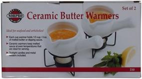 img 2 attached to 🧈 Norpro Ceramic Butter Warmers: Set of 2, 1/3 cup/3 oz, White - A Must-Have for Keeping Butter Perfectly Melted!