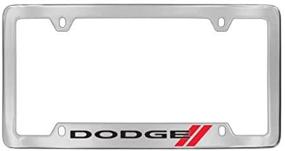 img 3 attached to Рамка для номерного знака с логотипом Dodge (4 отверстия/латунь)