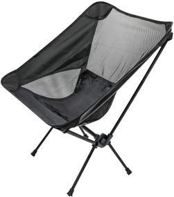 img 4 attached to 🪑 Sutekus Black Ultralight Folding Camping Backpacking Chair with Beach Chairs