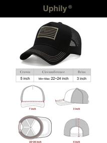 img 1 attached to 🧢 Uphily Unisex-Adult Men's Baseball: Stylish and Versatile Headwear Option for Men and Women