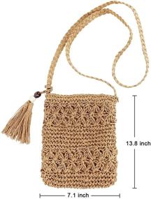 img 1 attached to 👜 CHIC DIARY Crossbody Handmade Bohemian Women's Handbags & Wallets in Trendy Tote Style