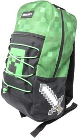 img 1 attached to Optimized Backpack Bookbag with Minecraft Creeper Print