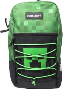 img 3 attached to Optimized Backpack Bookbag with Minecraft Creeper Print