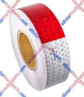 🚚 [all star truck parts] dot-c2 approved reflective conspicuity tape for truck trailer - red white 2”x150’ - 1 roll logo