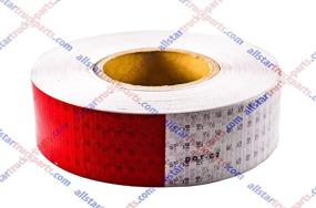 img 3 attached to 🚚 [ALL STAR TRUCK PARTS] DOT-C2 Approved Reflective Conspicuity Tape for Truck Trailer - Red White 2”x150’ - 1 Roll