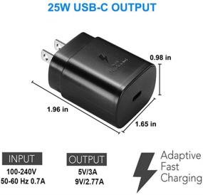 img 3 attached to 🔌 Блокировка для стены Samsung USB C Super Fast Charger 25W PD Type C высокой скорости зарядки - совместима с Samsung Galaxy S21, S20, Note10, iPhone 12 и другими (3 штуки)