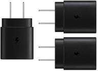 🔌 блокировка для стены samsung usb c super fast charger 25w pd type c высокой скорости зарядки - совместима с samsung galaxy s21, s20, note10, iphone 12 и другими (3 штуки) логотип