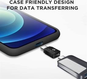 img 3 attached to 🔌 Afterplug Тип-С Расширитель [2 шт]: Женский USB-C к Мужскому Адаптеру Продления для Корпуса Otterbox Lifeproof, Совместим с Thunderbolt 3 для MacBook Pro Air, iPad Pro, Samsung Galaxy DEX, DJI - Скорость 10Гб/с!