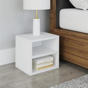 img 2 attached to 📦 Modular Connect Shelf Cube Cubby Storage Stackable Closet Organizer – Tool-Free Assembly | Sustainable Non Toxic ZBoard Paperboard | White