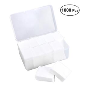 img 4 attached to 🧖 Frcolor 1000 Count Soft Cotton Pads: Ideal for Makeup Removal, Lotion Application, Eye Makeup & Nail Polish