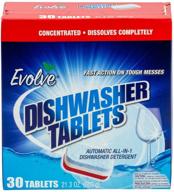 🧼 30 count evolve dishwasher tablets: fast-acting all-in-one solution for tough messes, affordable and effective logo
