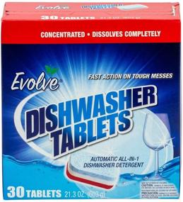 img 4 attached to 🧼 30 Count Evolve Dishwasher Tablets: Fast-Acting All-in-One Solution for Tough Messes, Affordable and Effective