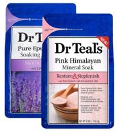 🛁 dr teal's epsom salt bath combo pack - 6 lbs total, lavender soothe & sleep, pink himalayan restore & replenish logo