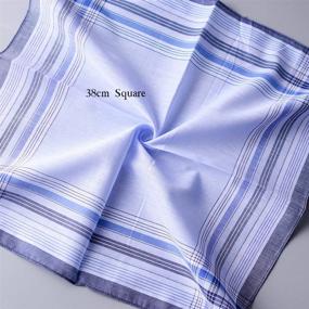 img 2 attached to Cotton Handkerchiefs with Colorful Strips for Men