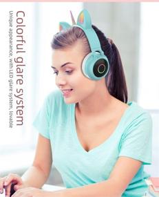 img 1 attached to Headphones Kawaii Headphones Bluetooth Compatible Smartphones Portable Audio & Video