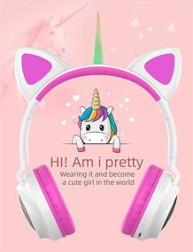 img 2 attached to Headphones Kawaii Headphones Bluetooth Compatible Smartphones Portable Audio & Video