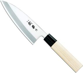 img 4 attached to 🔪 Превосходный левша Deba нож: FUJI CUTLERY Narihira #9000 150мм (FC-83)