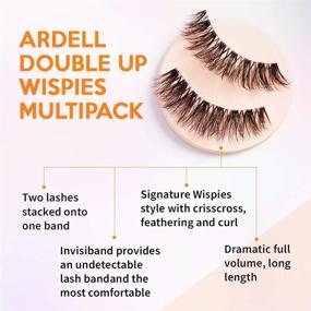 img 1 attached to 💥 Ardell Double Up Wispies 4 Pairs: Amplify Your Lashes with Quadruple Volume!