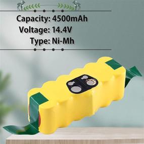 img 3 attached to 4500mAh 14.4V Replacement Battery for iRobot Roomba R3 500 600 700 800 900 Series - Compatible with 500 510 531 535 🔋 540 550 552 560 570 580 595 620 650 660 700 760 770 780 790 800 870 900 - Includes 2 Side Brushes