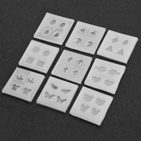 img 4 attached to 🔮 9-Piece Earring Resin Casting Molds - Silicone Mold for DIY Earrings Jewelry Making - High-Quality Polymer Clay & Pendant Earrings Casting Mold