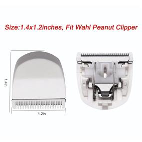 img 2 attached to 🥜 2-Pack White Peanut Clipper/Trimmer Snap On Blades #2068-300 - Compatible Replacement for Peanut Hair Clipper