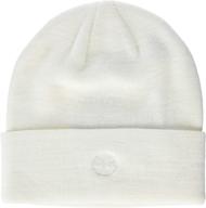 stay warm with style: timberland men's cuffed beanie featuring embroidered logo logo