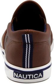 img 2 attached to 👞 Nautica Akeley Casual Canvas Sneakers - Brown Boys' Shoes